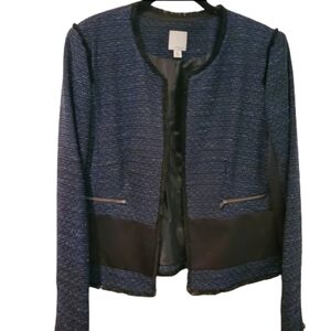 Halogen Tweed Collarless Jacket NWOT